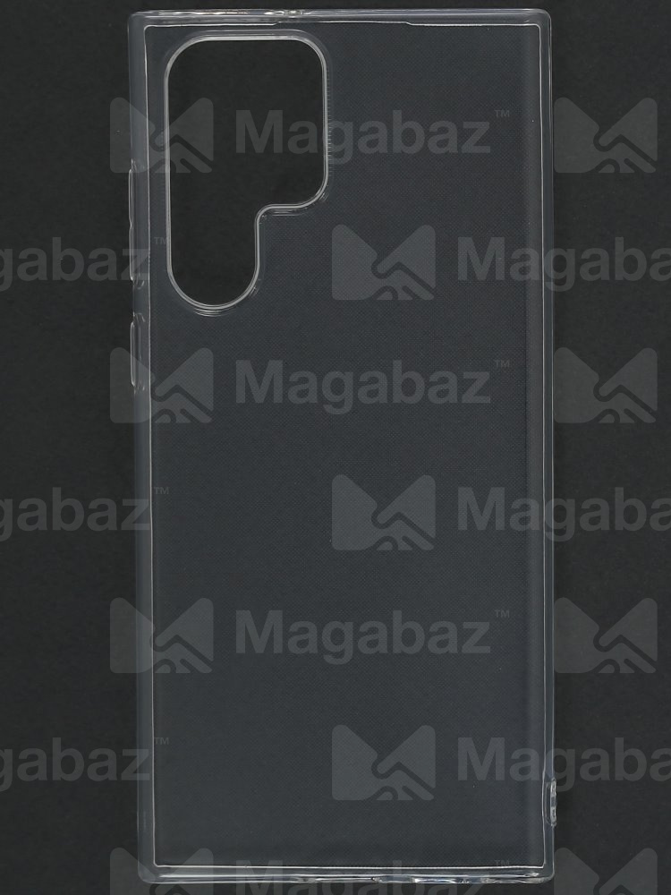 Накладка для_Samsung-- S22 Ultra_1.146_TPU mp 1mm_с БОРТИКОМ в отверстии камеры_прозрачный_глянцевый