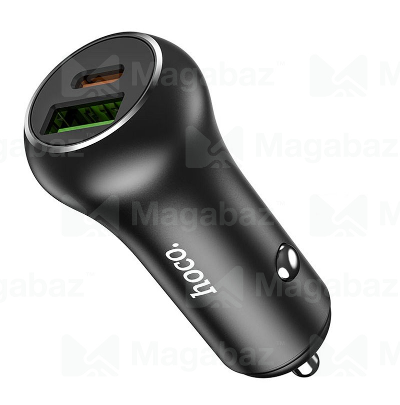 УЗУ_Блок авто_выходы USB Type C 3000 mA/USB 2000 mA_HOCO_Z38_черный