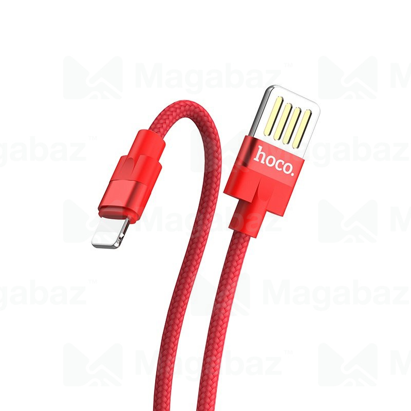 USB-кабель_Apple-- Lightning_HOCO_U55_в переплете_красный_1,2м