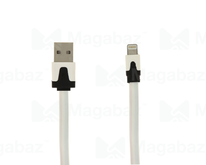 USB-кабель_Apple-- Lightning_Red Line_Lite_плоский_белый_1м