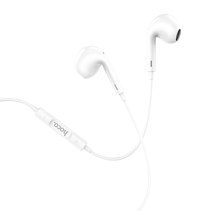 Гарнитура_HOCO_M1 Max_Apple--Lightning_внутриканальная_белая