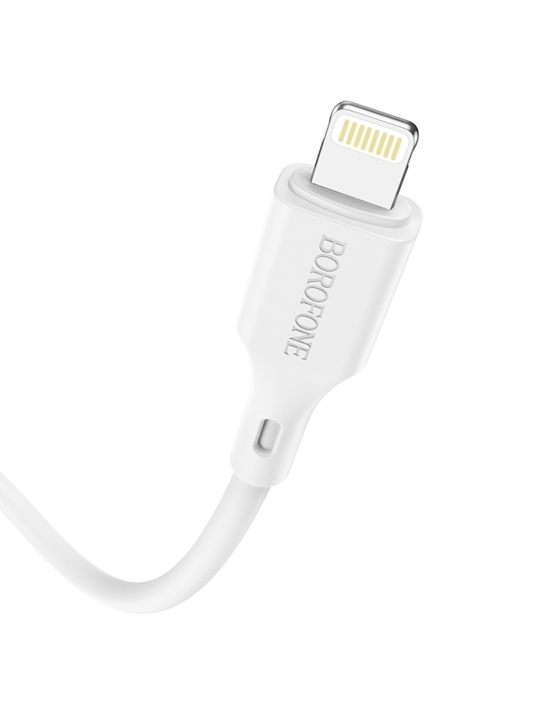 USB-кабель_Apple-- Lightning_Borofone_BX49_PD20W_TPU_белый_1м