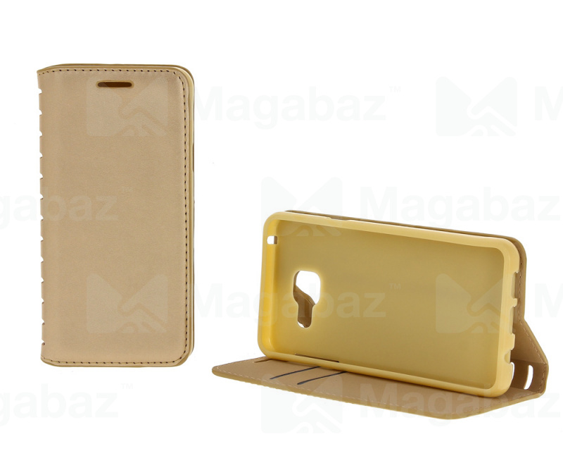 Чехол-книжка для_Samsung-- S10 Plus_1.330_Book Case New_с визитницей_золотой