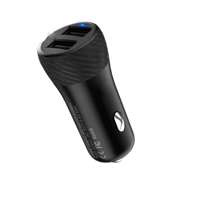УЗУ_Блок авто_выходы USB 2400 mA/USB 2400 mA_HOCO_Z21_черный