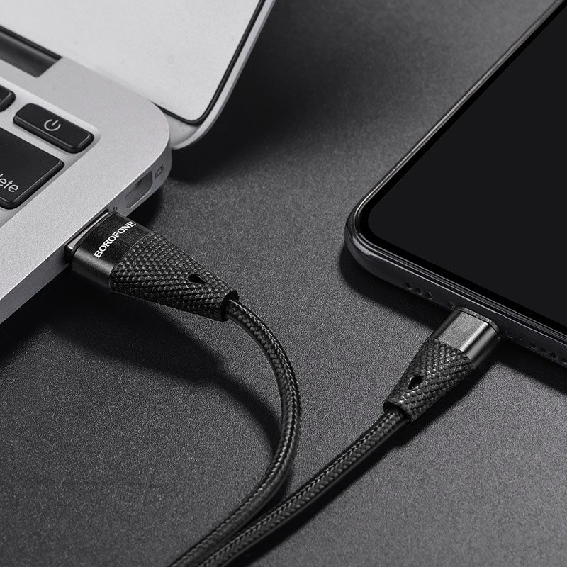 USB-кабель_Apple-- Lightning_Borofone_BU10_в переплете_черный_1,2м