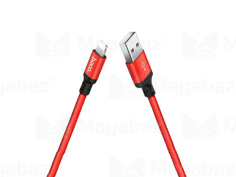 USB-кабель_Apple-- Lightning_HOCO_X14_в переплете_красный_1м