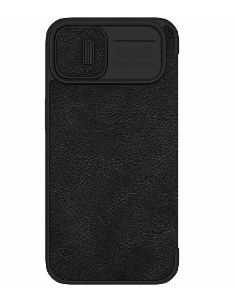 Чехол-книжка для_Apple-- iPhone 14 PRO_1.304_Nilkin_Slider камера_с визитницей_Black