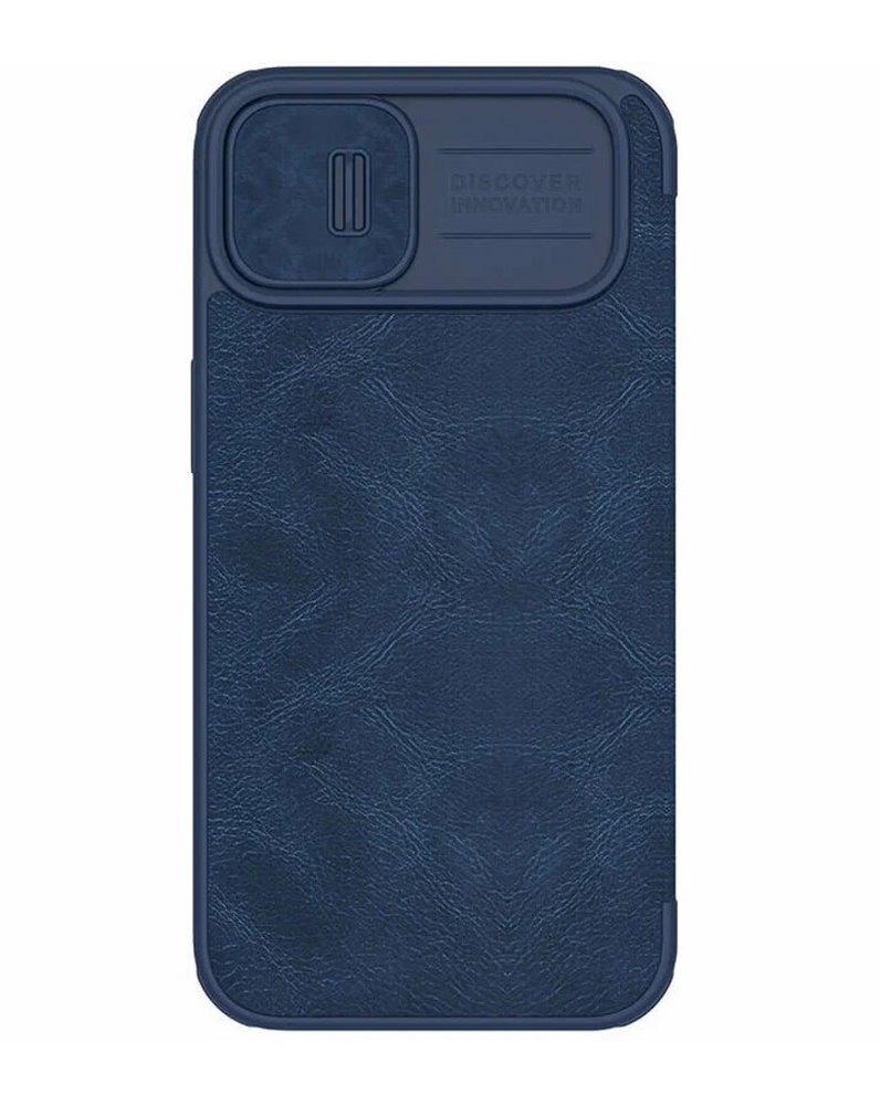 Чехол-книжка для_Apple-- iPhone 14 PRO_1.304_Nilkin_Slider камера_с визитницей_Blue