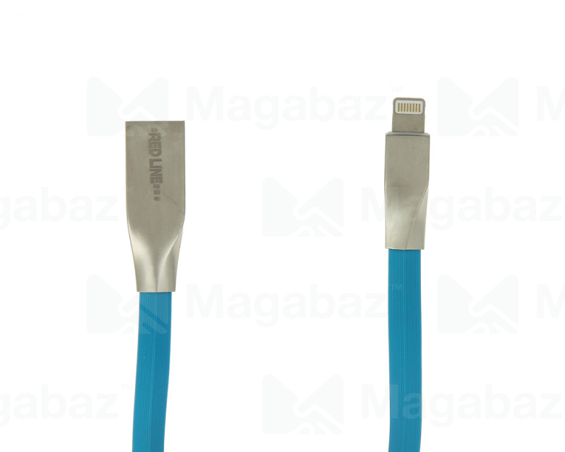 USB-кабель_Apple-- Lightning_Red Line_Smart High Speed_плоский_синий_1м
