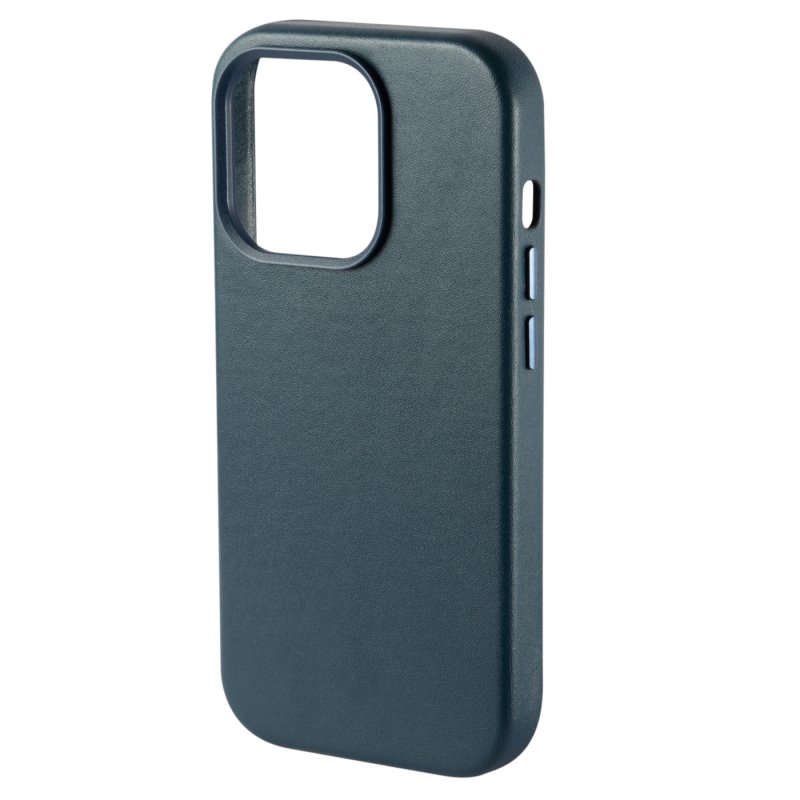 Накладка для_Apple-- iPhone 14 PRO Max_1.005_Red Line_MagSafe_кожаная_синий-темно