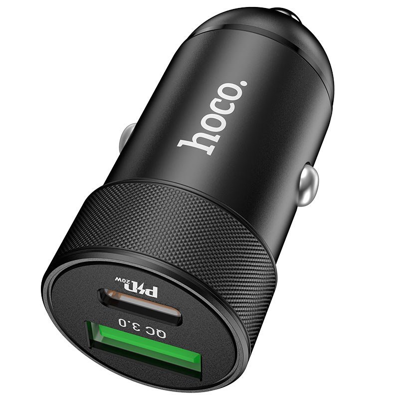 УЗУ_Блок авто_выходы USB Type C 2000 mA/USB 3000 mA_HOCO_Z32B_черный
