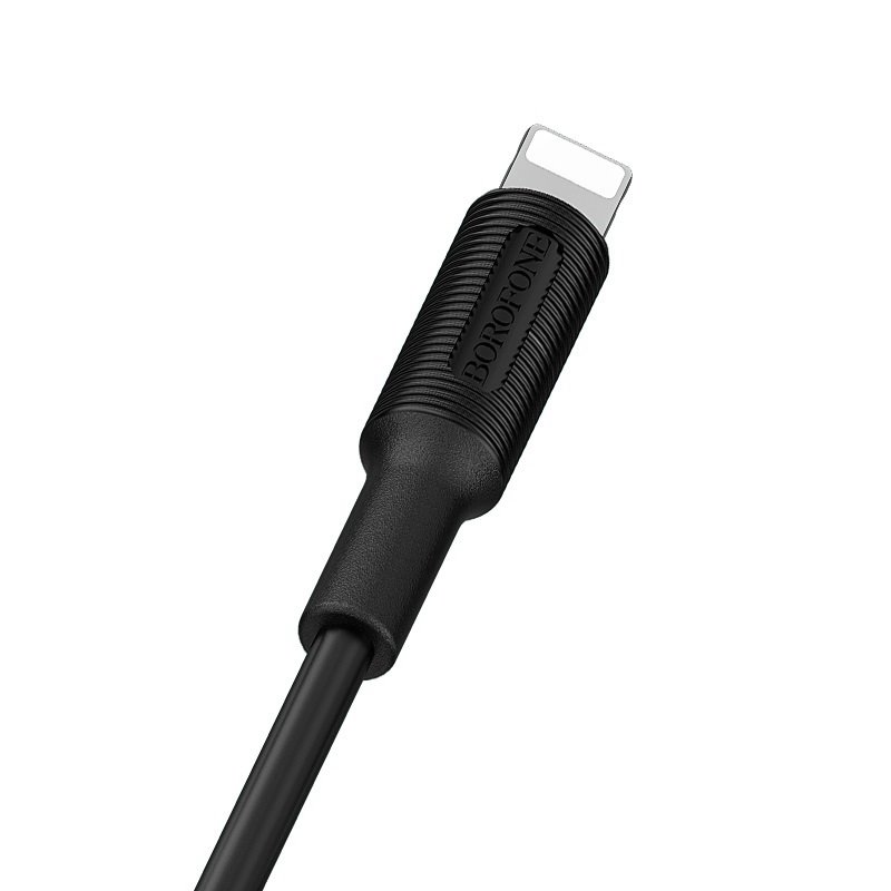 USB-кабель_Apple-- Lightning_Borofone_BX1_TPU_противоскользящий_черный_1м