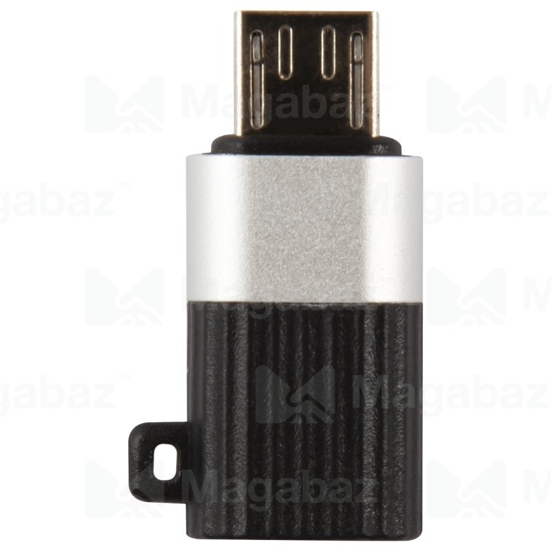 Переходник_Type C - micro usb_Red Line_до 3А_черный-серебристо