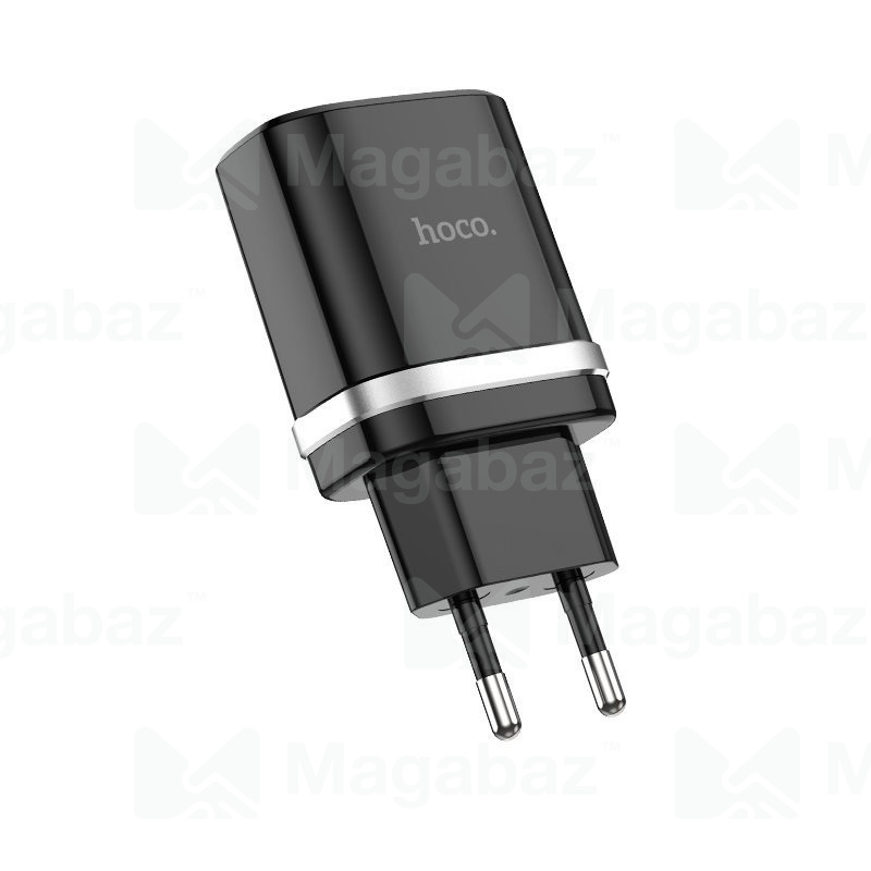УЗУ блок-сеть_выход USB 3000 mA_с подсветкой_HOCO_C12Q_черный