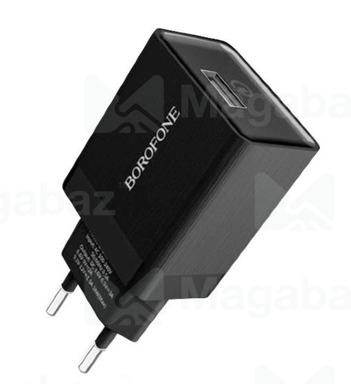 УЗУ блок-сеть_выход USB 3000 mA_Borofone_BA17A_черный