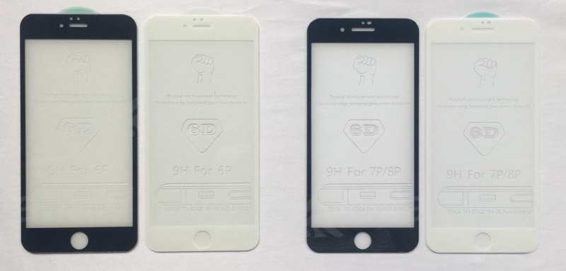 Защита дисплея_Apple-- iPhone 6 Plus * 6s Plus_2.065_стекло_Glass PRO GLUE_6D_белое_Copy_тех.пак.