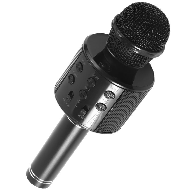 Микрофон + портативная колонка Bluetooth_Red Line_черный