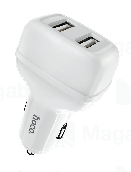 УЗУ_Блок авто_выходы USB 2400 mA/USB 2400 mA_HOCO_Z36_белый