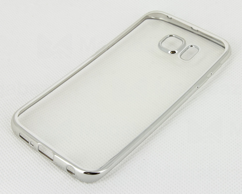 Накладка для_Samsung-- S6 Edge/G925_1.080_iBox Blaze_серебристыми краями