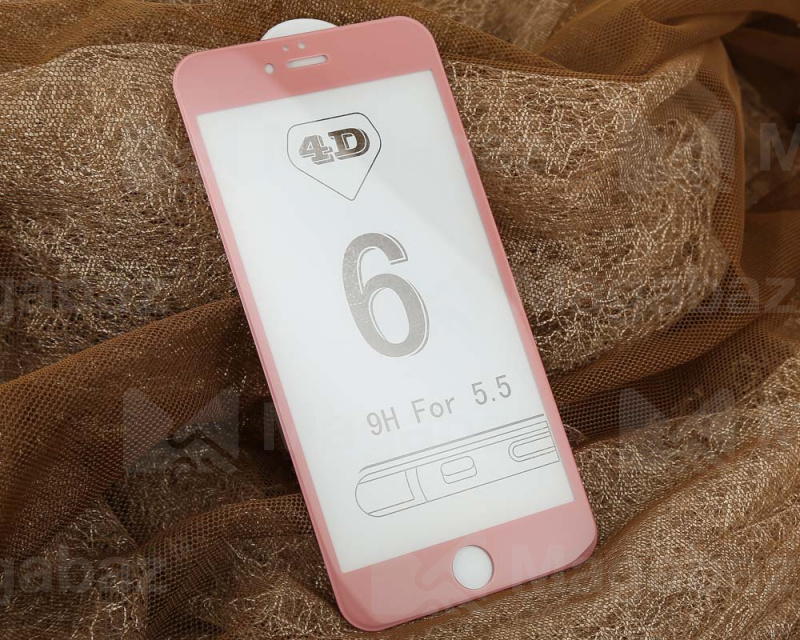 Защита дисплея_Apple-- iPhone 6 Plus * 6s Plus_2.055_стекло_Glass PRO GLUE_4D_розовое_тех.пак.