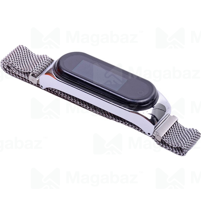 Браслет на руку для_Xiaomi-- Mi Band 4 * Mi Band 3_No Name_металлический_Вид №4_серебристый_2