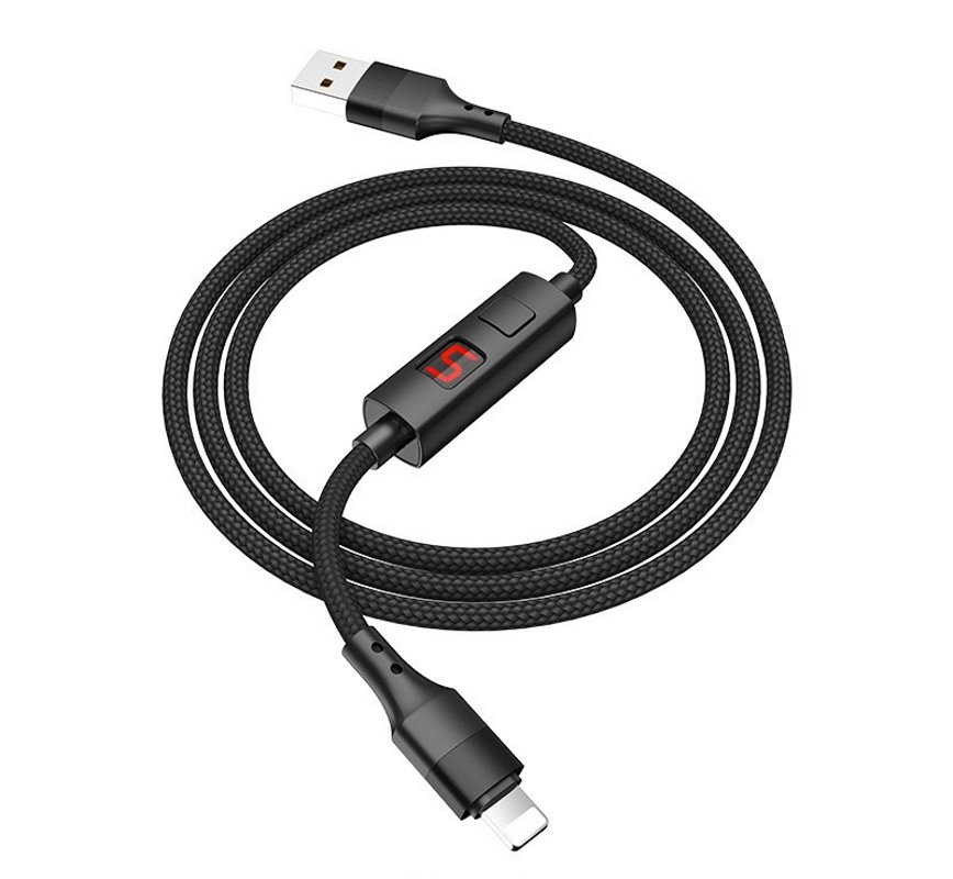 USB-кабель_Apple-- Lightning_HOCO_S13_в переплете_дисплей_черный_1,2м