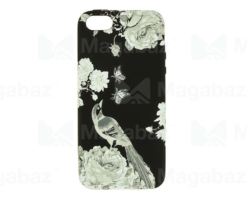 Накладка для_Apple-- iPhone 5 * 5s * SE_1.095_Luxo_цветы - птицы_F1
