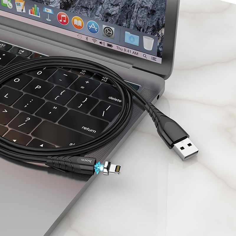 USB-кабель_Apple-- Lightning_HOCO_X63_TPU_магнитный_черный_1м