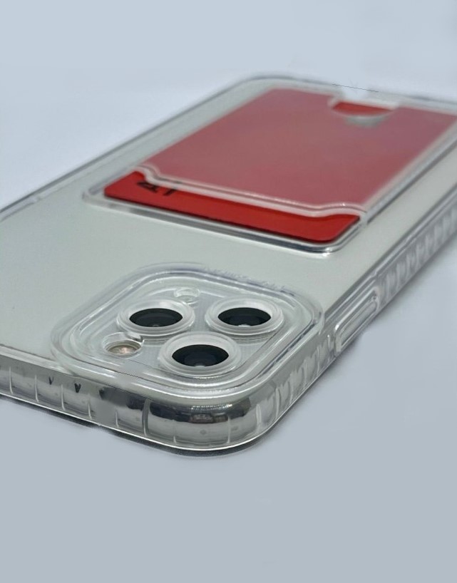 Накладка для_Apple-- iPhone 14_1.152_TPU 1,6 mm_с кардхолдером_с ЗАЩИТОЙ камеры_прозрачный