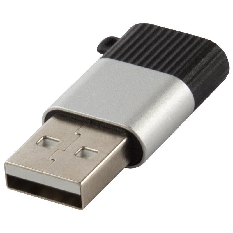 Переходник_Type C - USB(m)_Red Line_до 3А_черный-серебристо