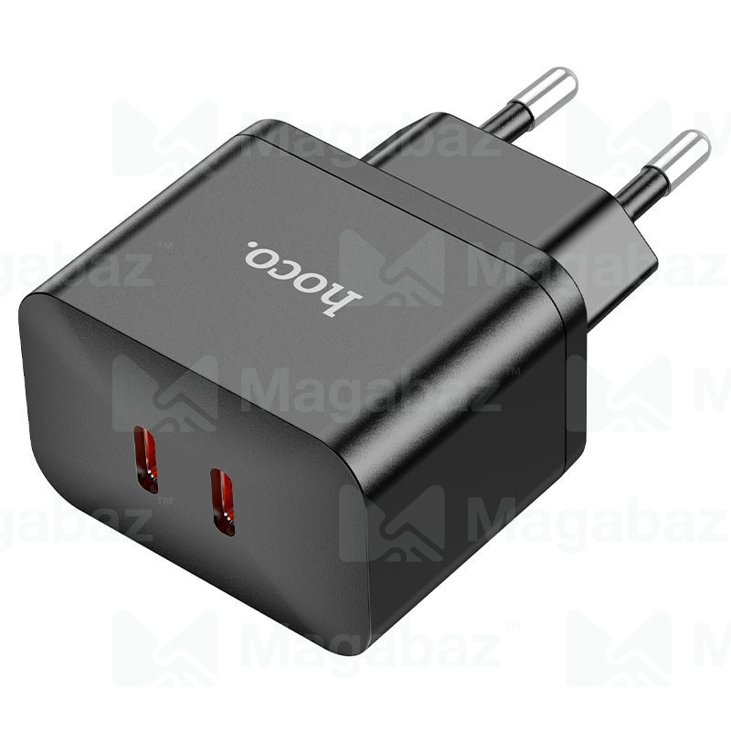 УЗУ блок-сеть_выходы USB Type-C 3000 mA/USB Type-C 3000 mA_HOCO_N29_PD35W_черный