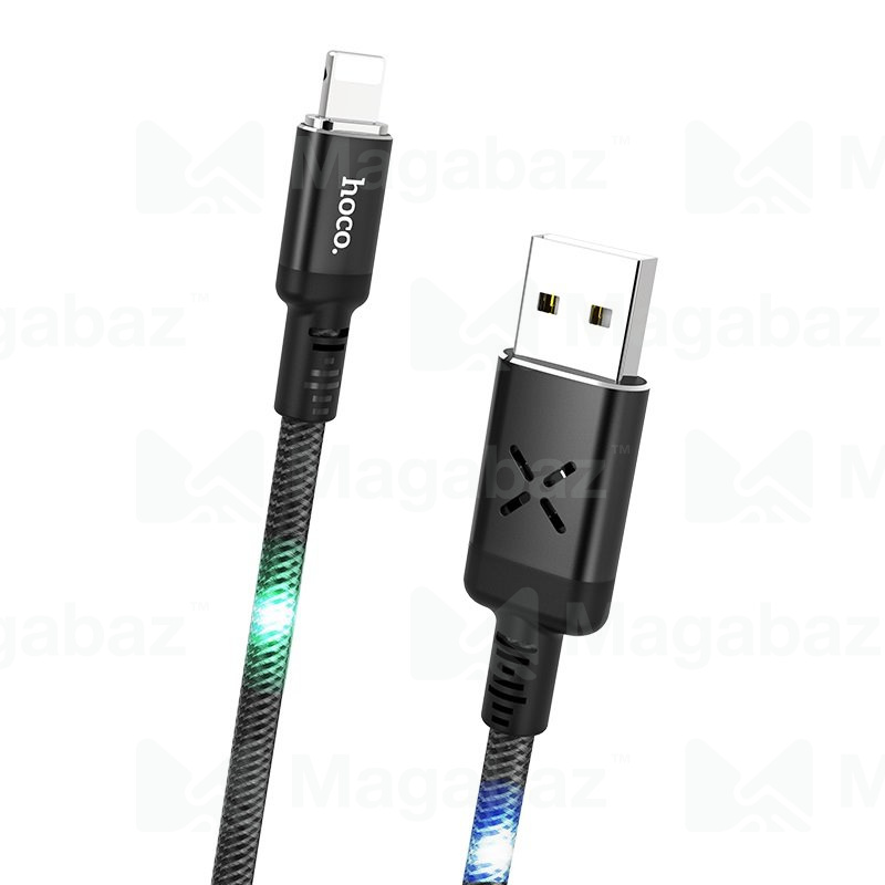 USB-кабель_Apple-- Lightning_HOCO_U63_звуковой сенсор_черный_1,2м