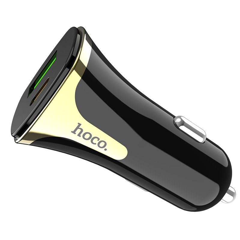 УЗУ_Блок авто_выходы USB Type C 2000 mA/USB 3000 mA_HOCO_Z31A_черный