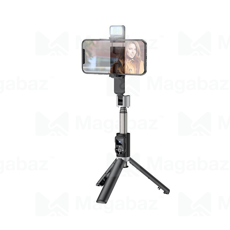 Монопод для селфи_HOCO_K16_Bluetooth_чёрный