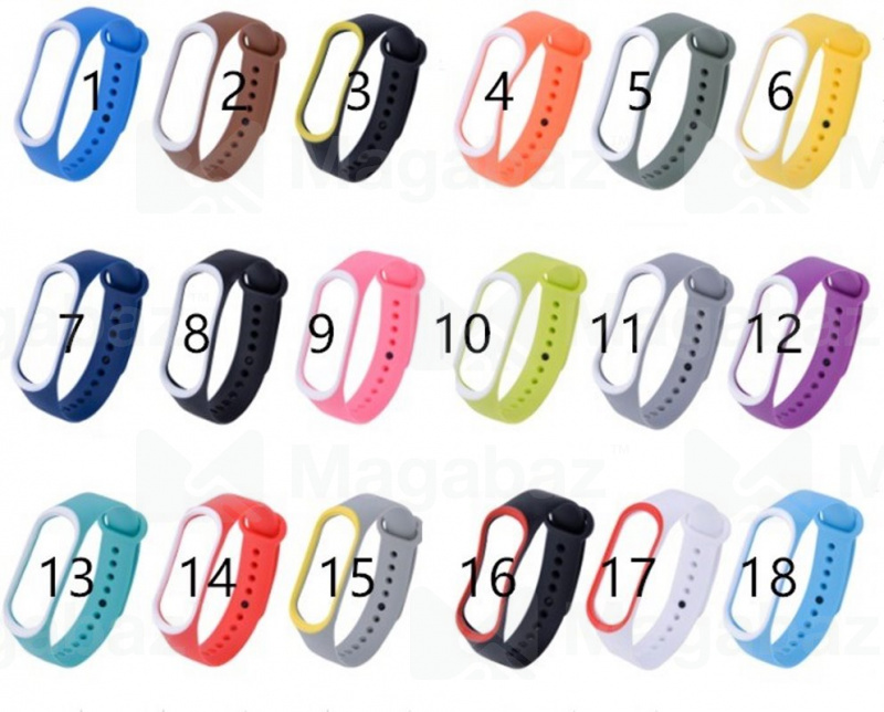 Ремешок на руку для_Xiaomi-- Mi Band 4 * Mi Band 3_No Name_TPU_Вид №1_черный-бело_8_тех.пак.