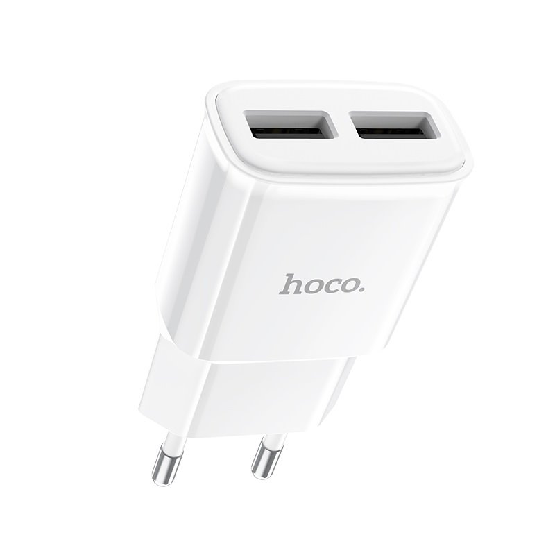 УЗУ блок-сеть_выходы USB 2400 mA/USB 2400 mA_HOCO_C88A_белый