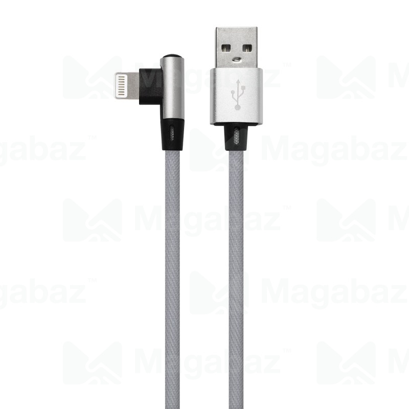 USB-кабель_Apple-- Lightning_Red Line_оплетка_L-образный_белый_1м