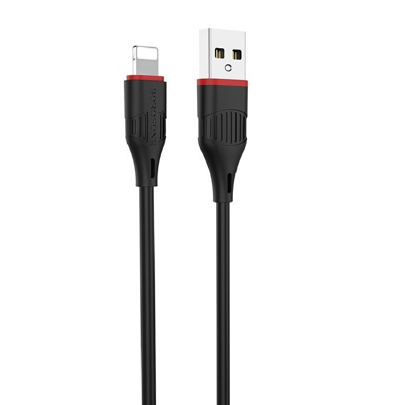 USB-кабель_Apple-- Lightning_Borofone_BU17_в переплете_черный_1,2м