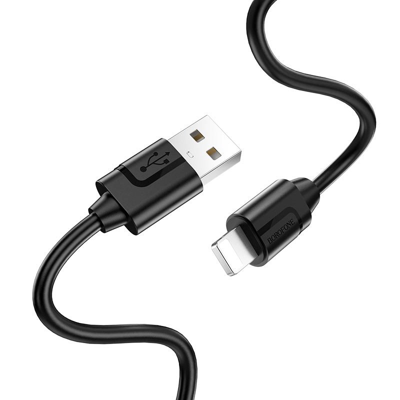 USB-кабель_Apple-- Lightning_Borofone_BX55_TPU_черный_1м