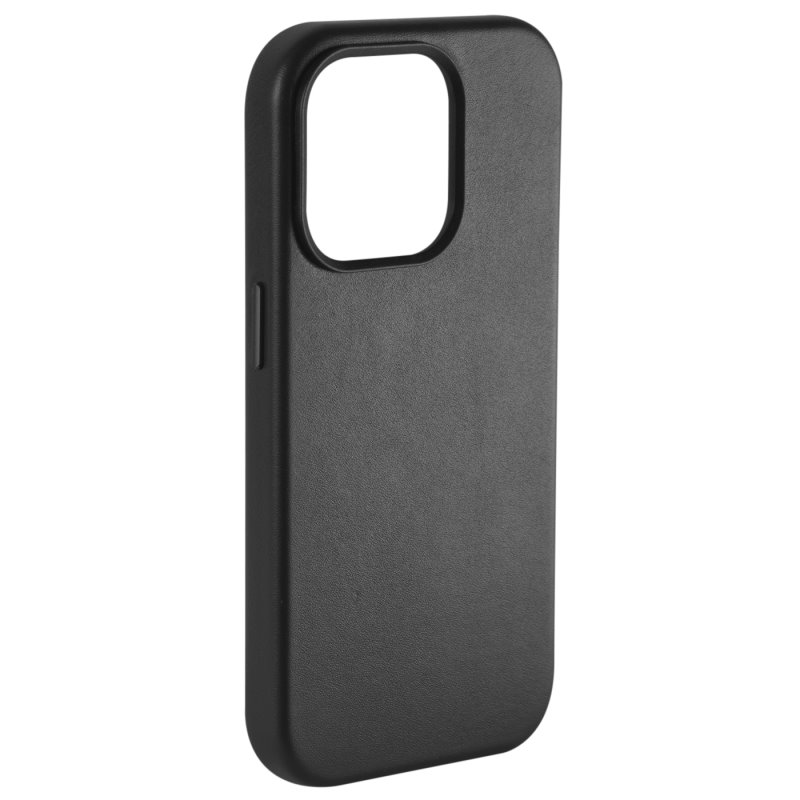 Накладка для_Apple-- iPhone 14 PRO_1.005_Red Line_MagSafe_кожаная_черная