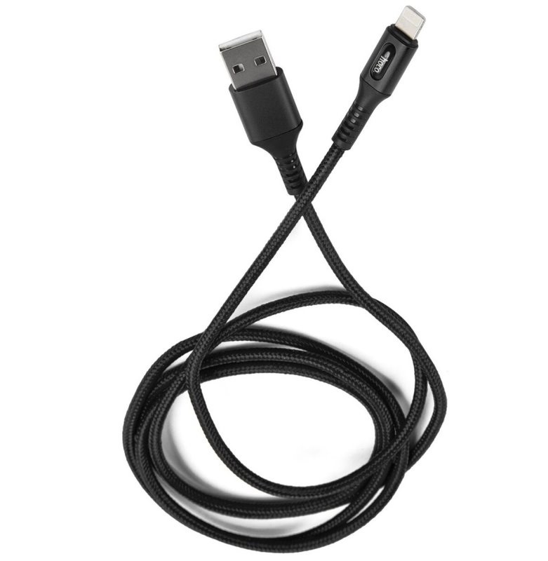 USB-кабель_Apple-- Lightning_HOCO_U79_в переплете_с индикатором_черный_1,2м