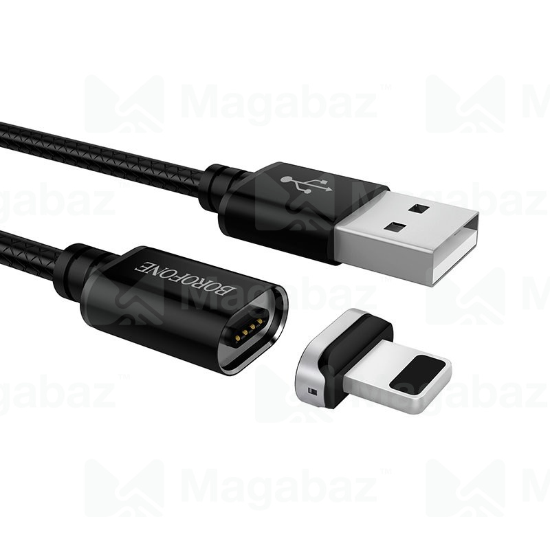 USB-кабель_Apple-- Lightning_Borofone_BU1_магнитный_в переплете_черный_1,2м