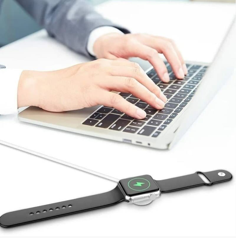 УЗУ_беспроводное для  Apple Watch_HOCO_CW39C_кабель Type C_белое
