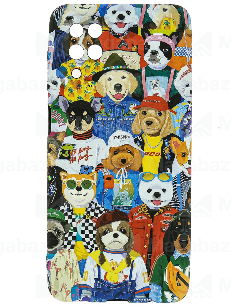 Накладка для_Samsung-- A12 * A12 Nacho * M12_1.095-1_Helsen_с защитой КАМЕРЫ_мультяшки_L67_собачки 2
