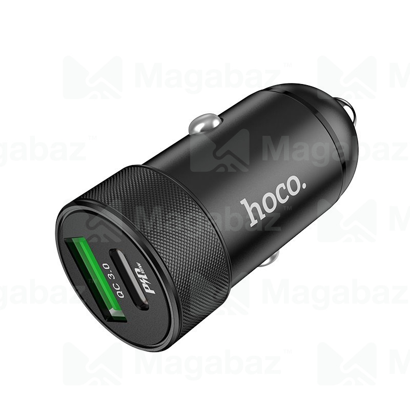 УЗУ_Блок авто_выходы USB Type C 2000 mA/USB 3000 mA_HOCO_Z32B_черный