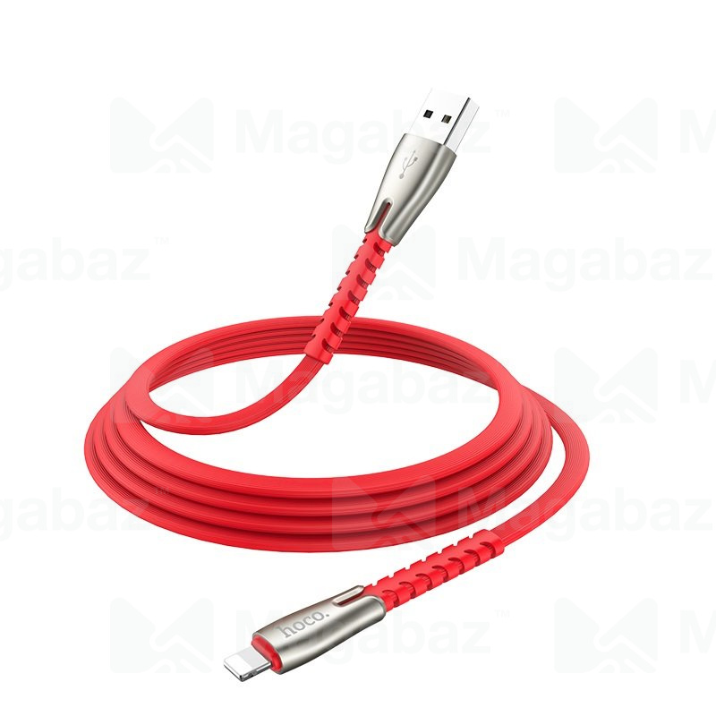 USB-кабель_Apple-- Lightning_HOCO_U58_силиконовый_красный_1,2м