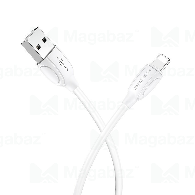 USB-кабель_Apple-- Lightning_Borofone_BX19_TPU_белый_2м