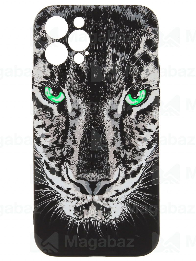 Накладка для_Apple-- iPhone 12 PRO Max_1.095-1_Helsen_с защитой КАМЕРЫ_животные_TX3_пантера
