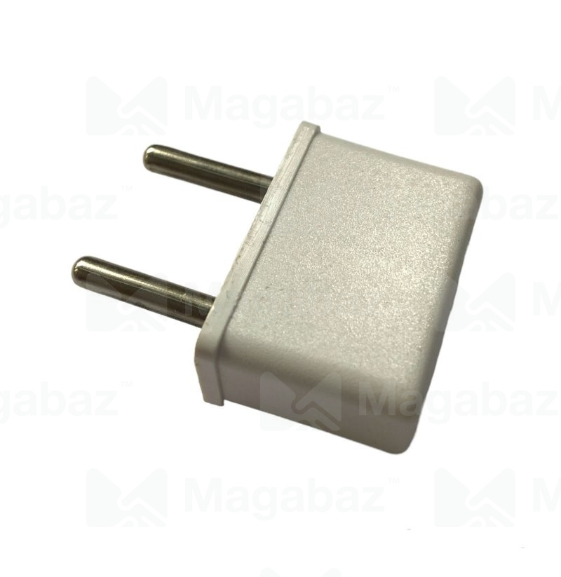 Переходник_с евро вилки_No Name_белый_тех-пак_(заказ кратно 10)