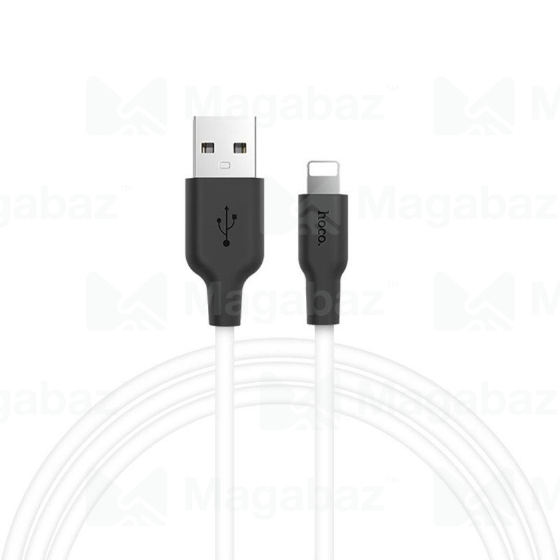 USB-кабель_Apple-- Lightning_HOCO_X21 Plus_силиконовый_белый_2м